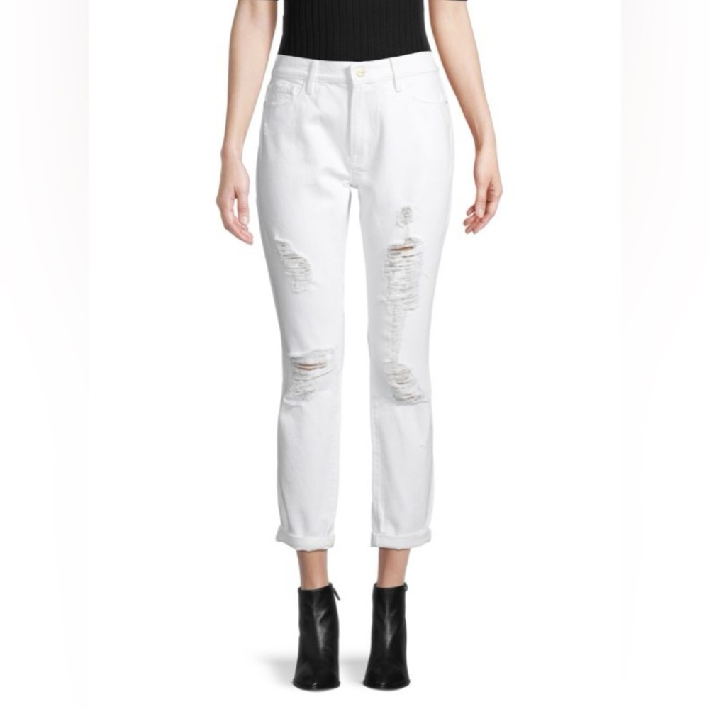 FRAME Le Garcon Distressed Jeans